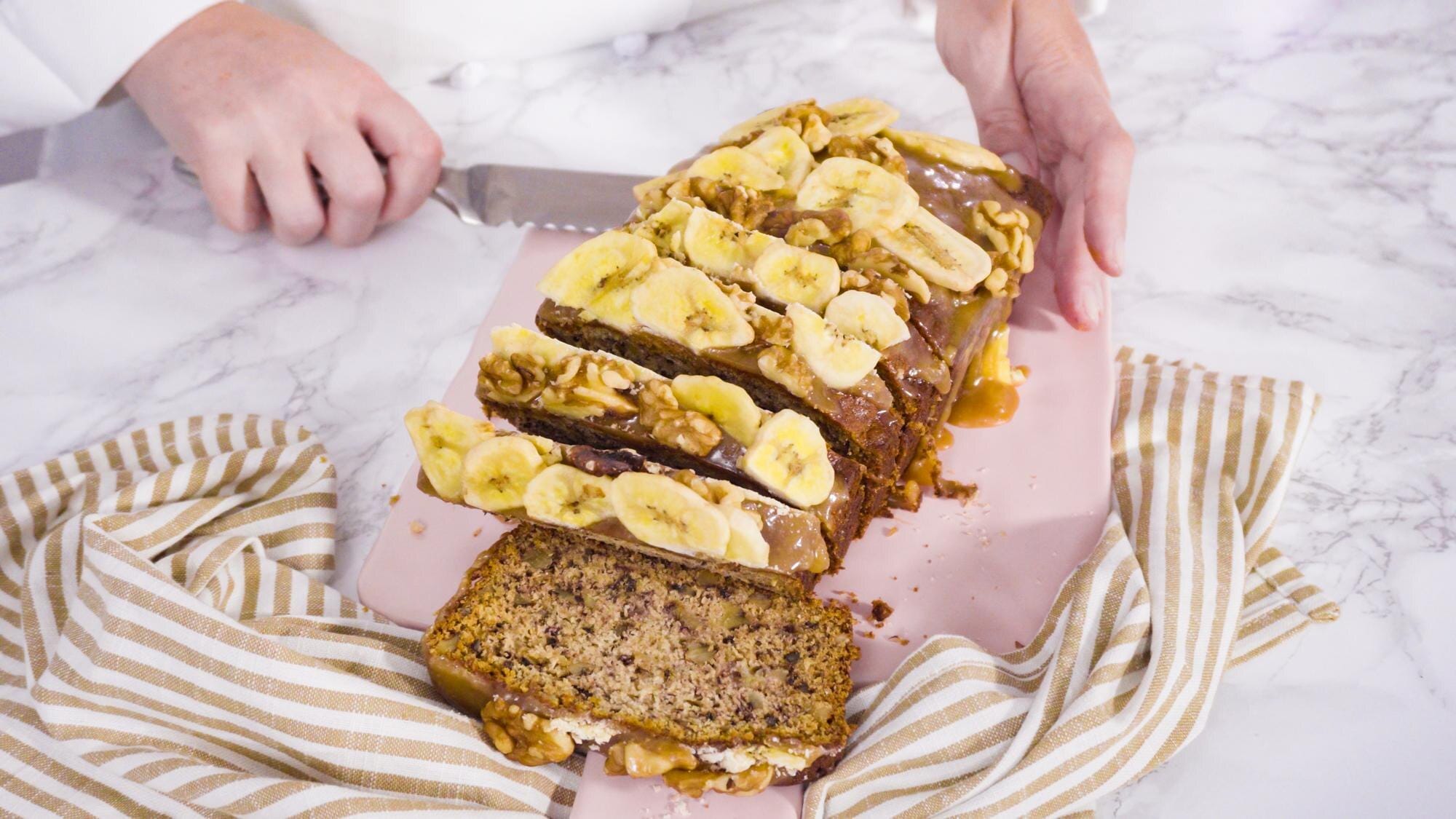 Banana bread slices