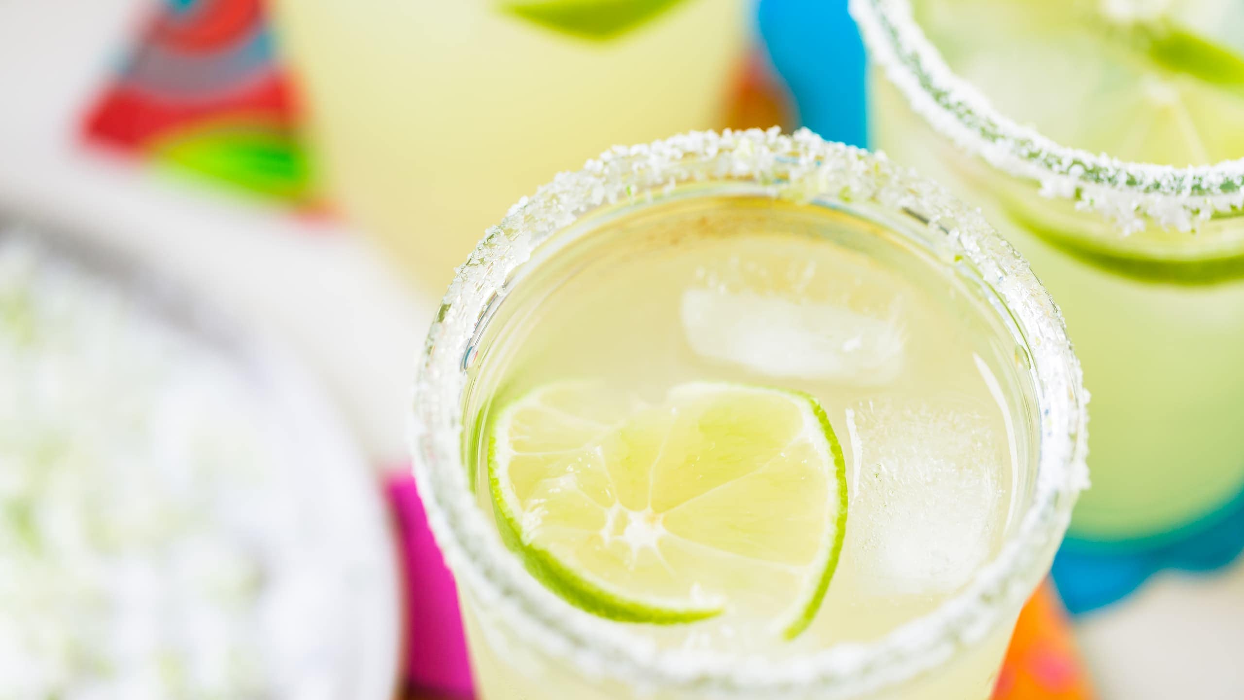 Bartaco margarita garnished with fresh lime