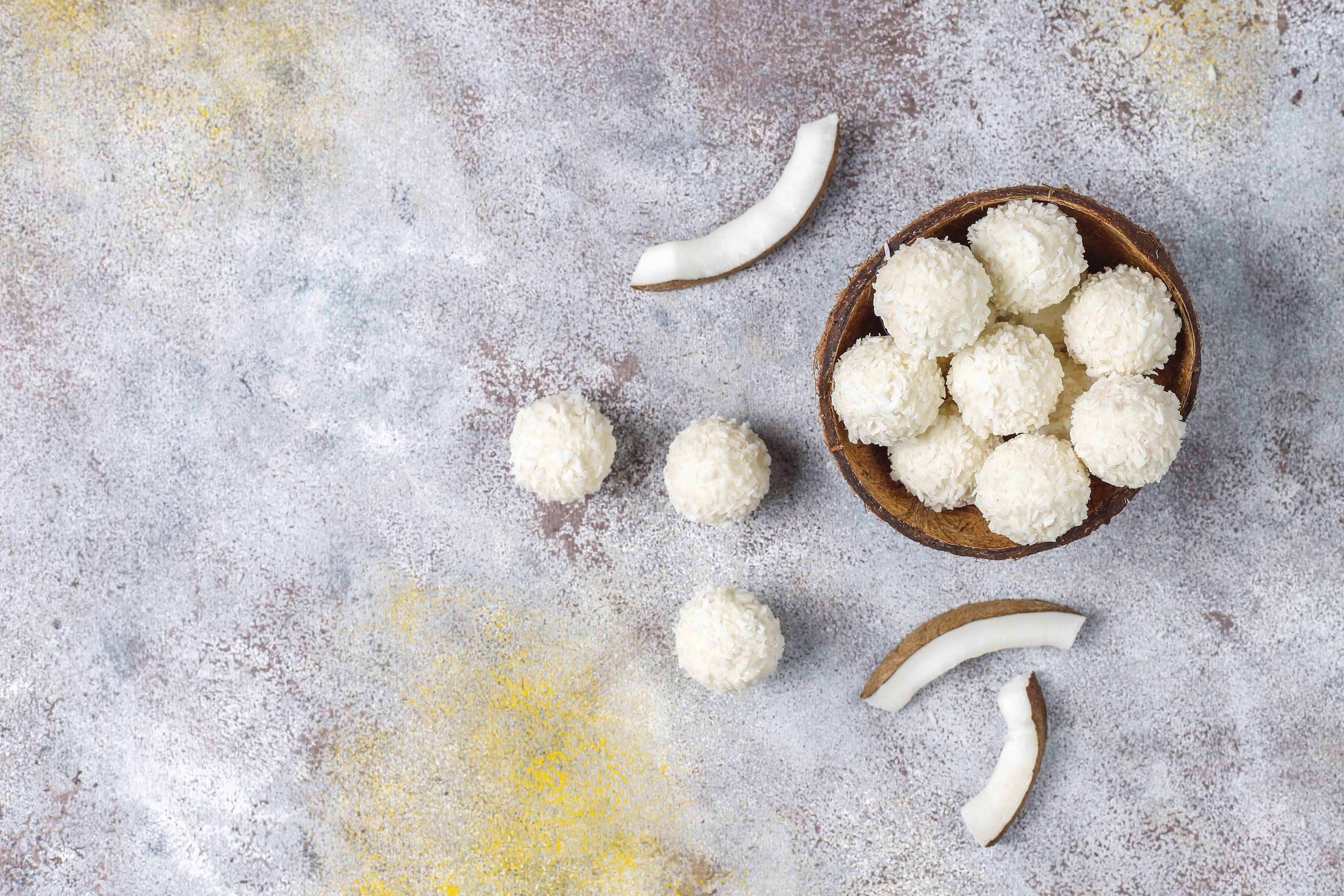 Coconut white chocolate truffles