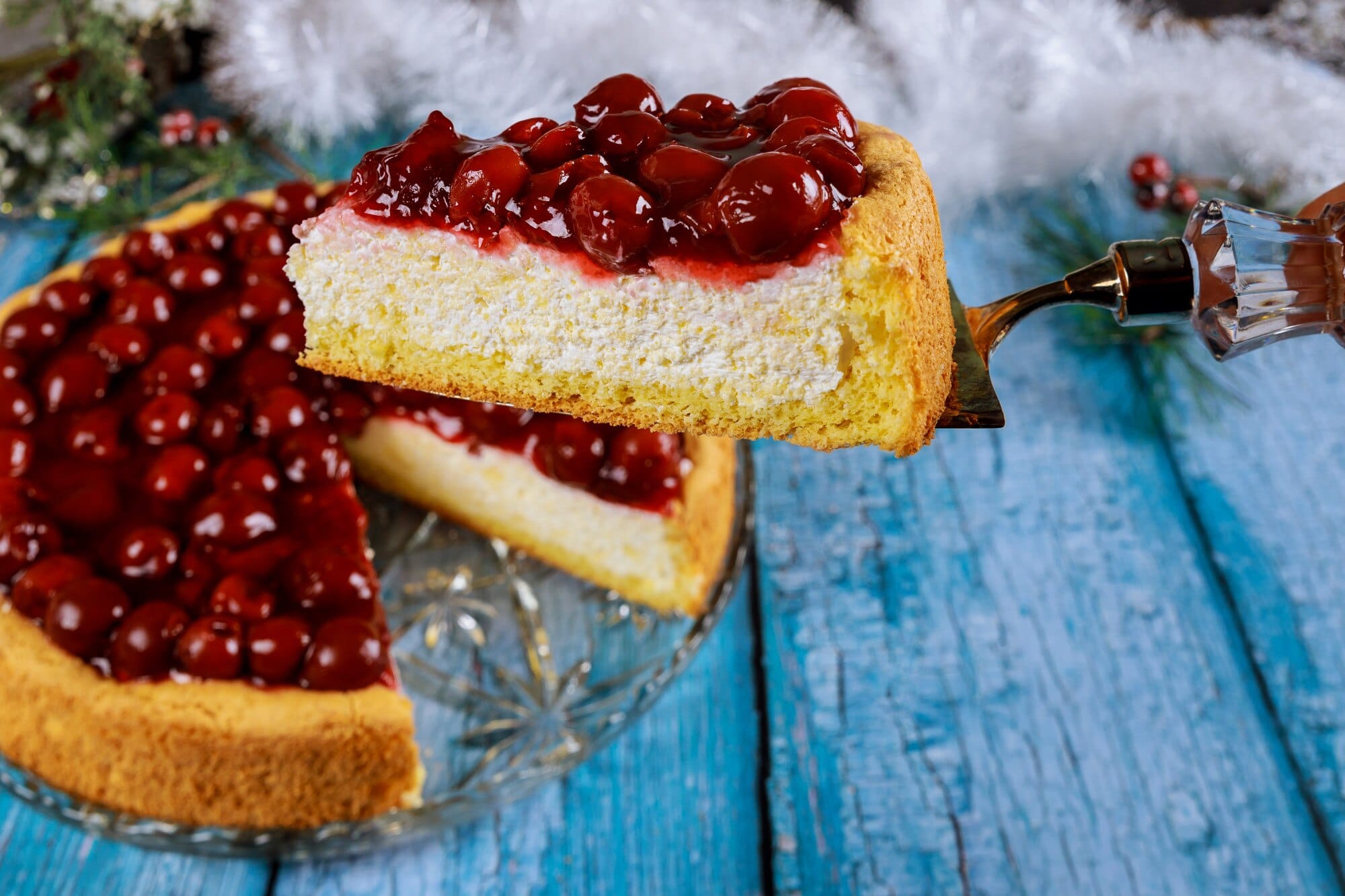 Cranberry orange cheesecake