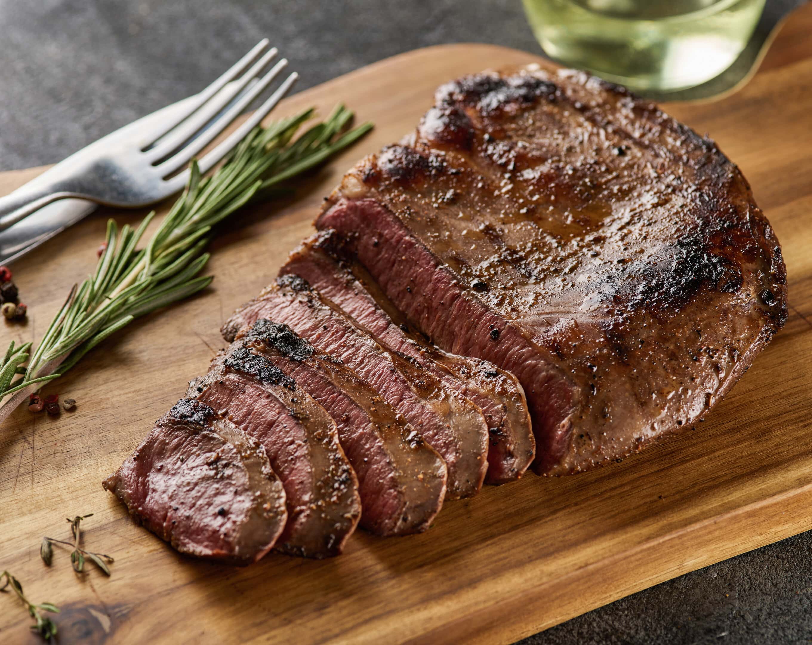 Delicious deer steak