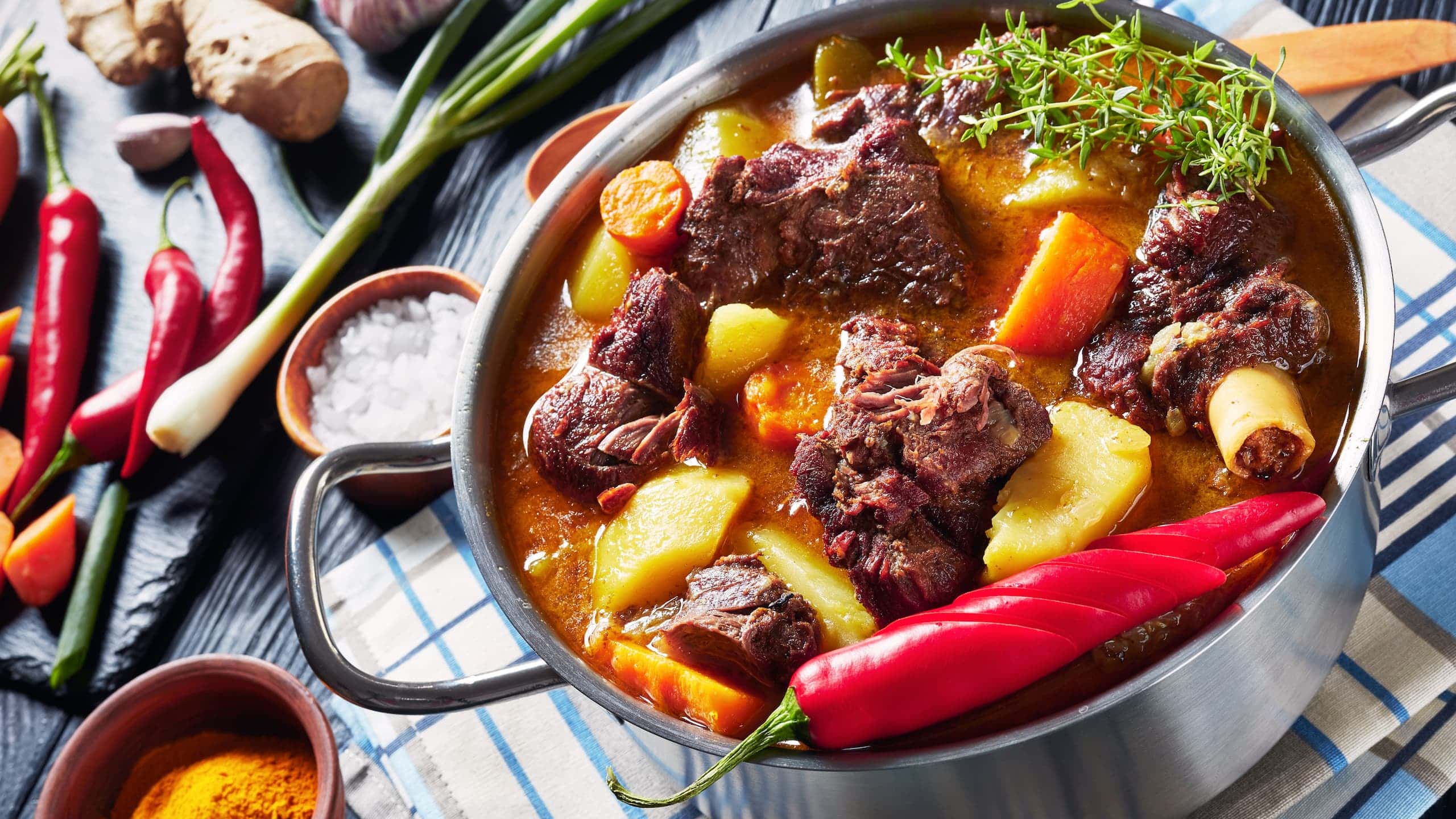 Delicious Jamaican oxtails in slow cooker