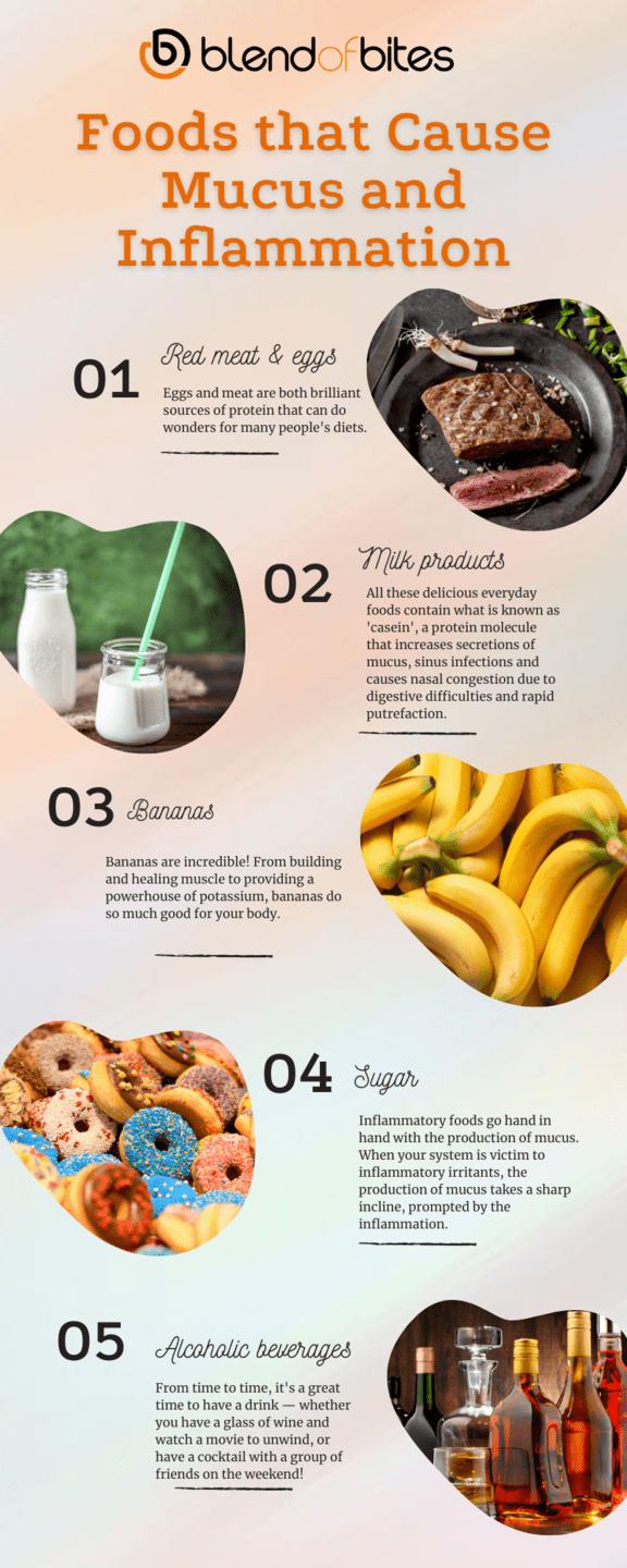 Foods that Cause Mucus Infographic