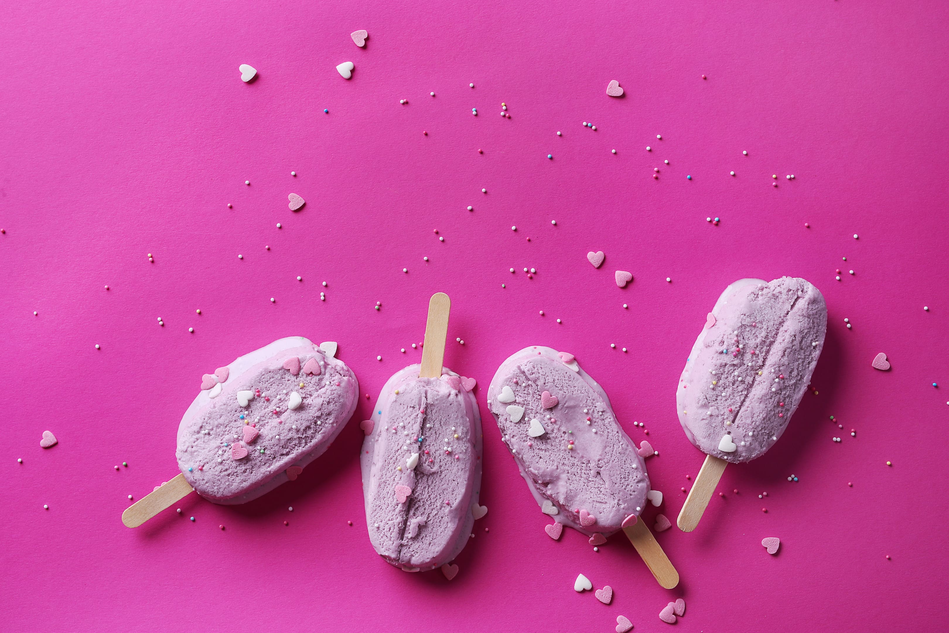 Homemade blueberry yogurt ice cream