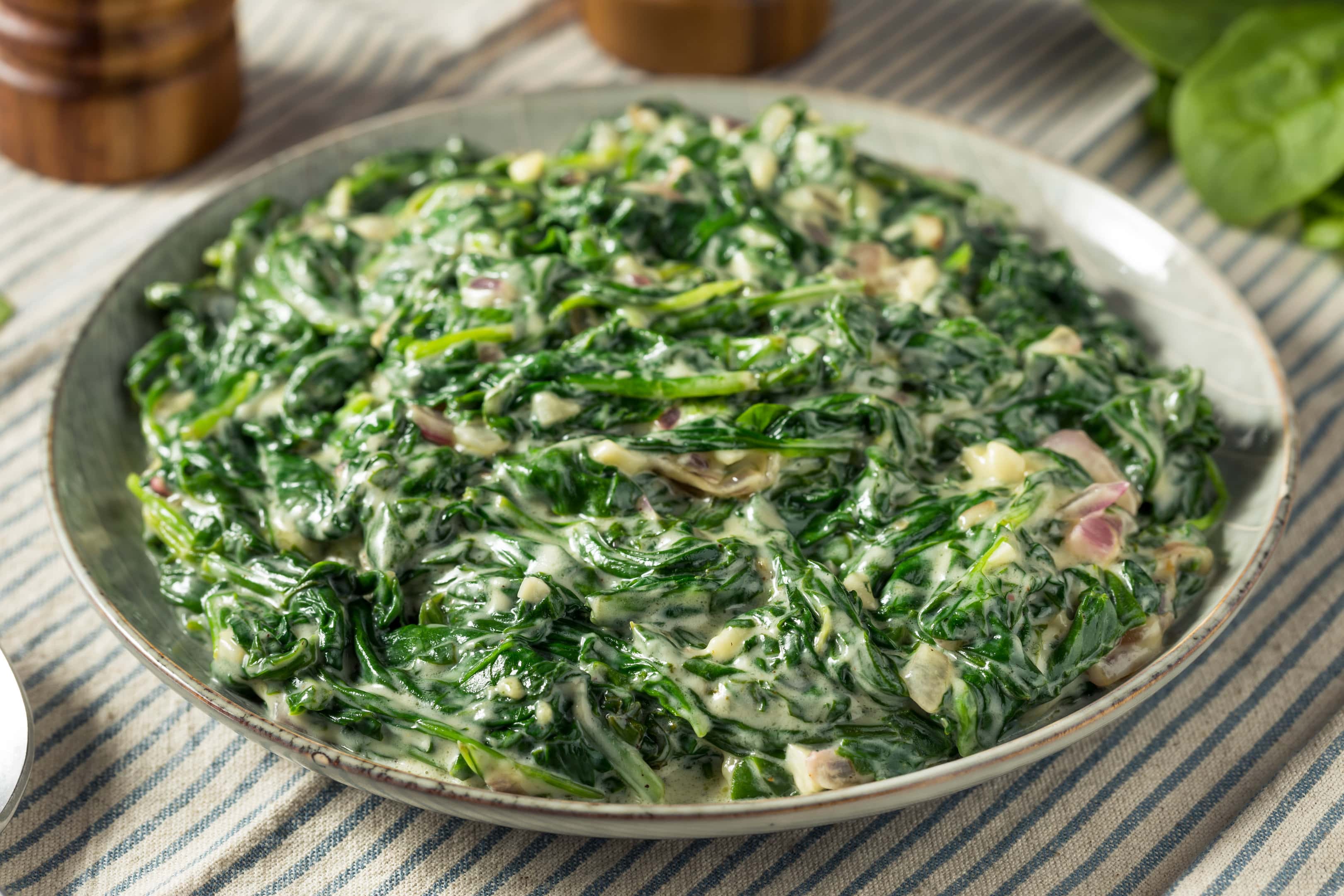 Homemade Ruth’s Chris creamed spinach side dish