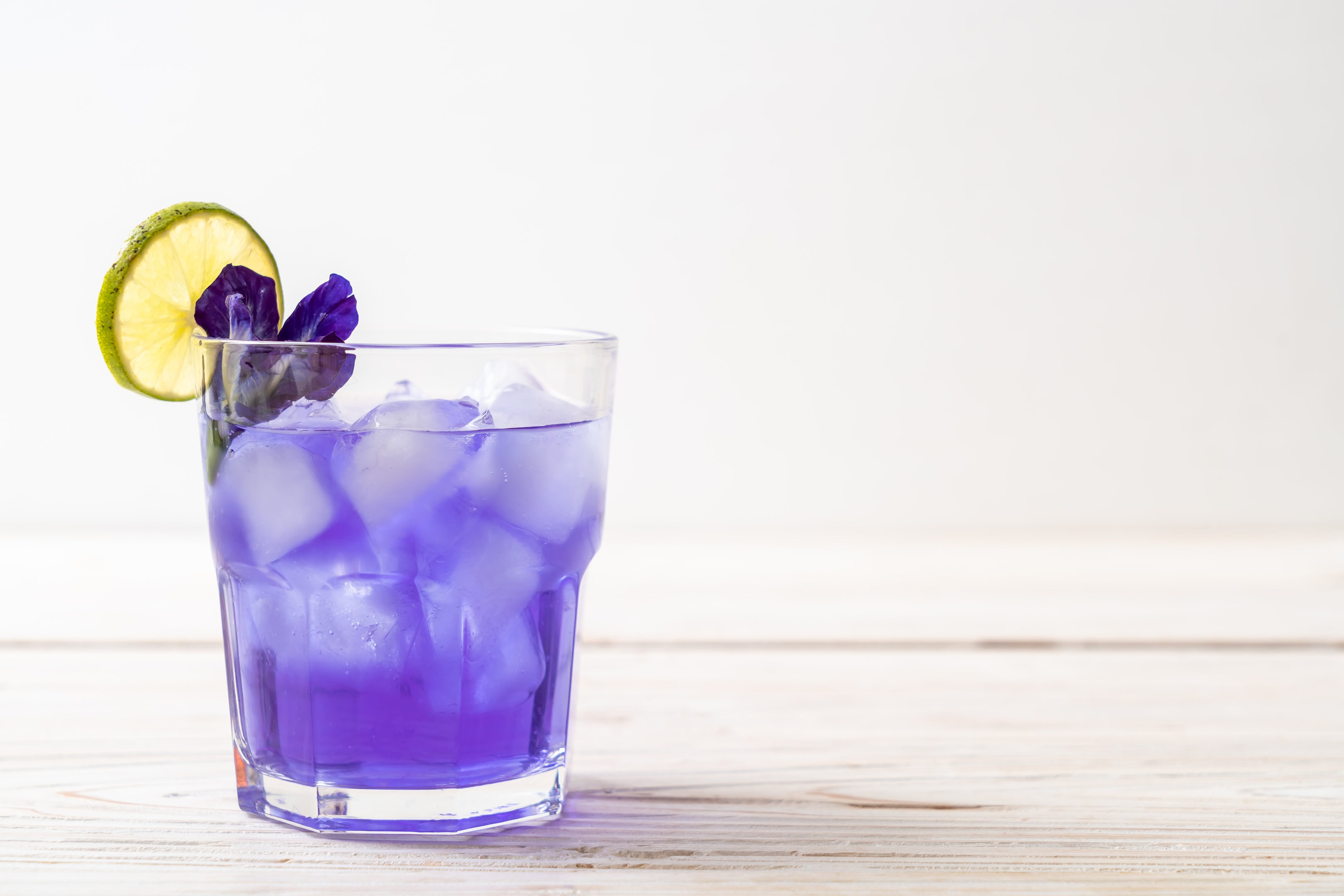 Purple Hooter shot with ice and lime