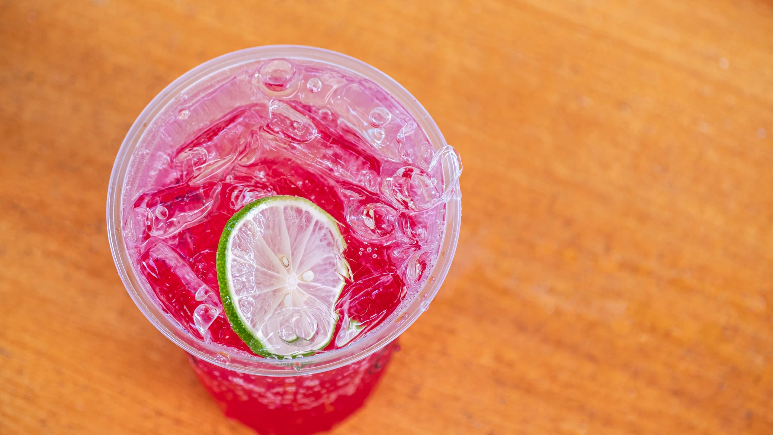 Refreshing lotus drink with lemon