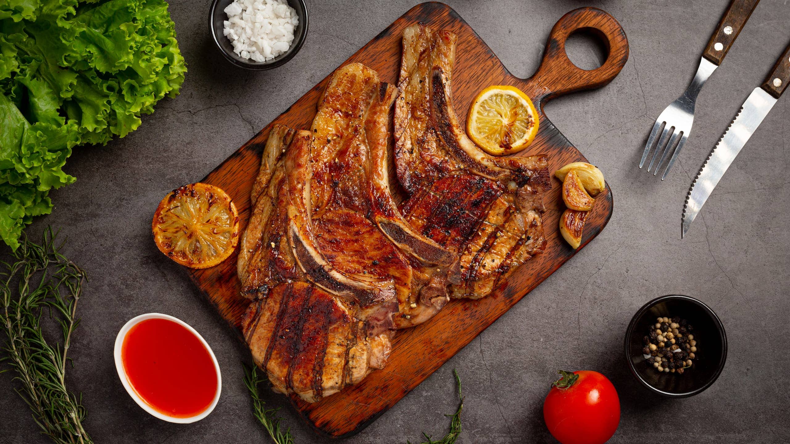 Perry's pork chop steak