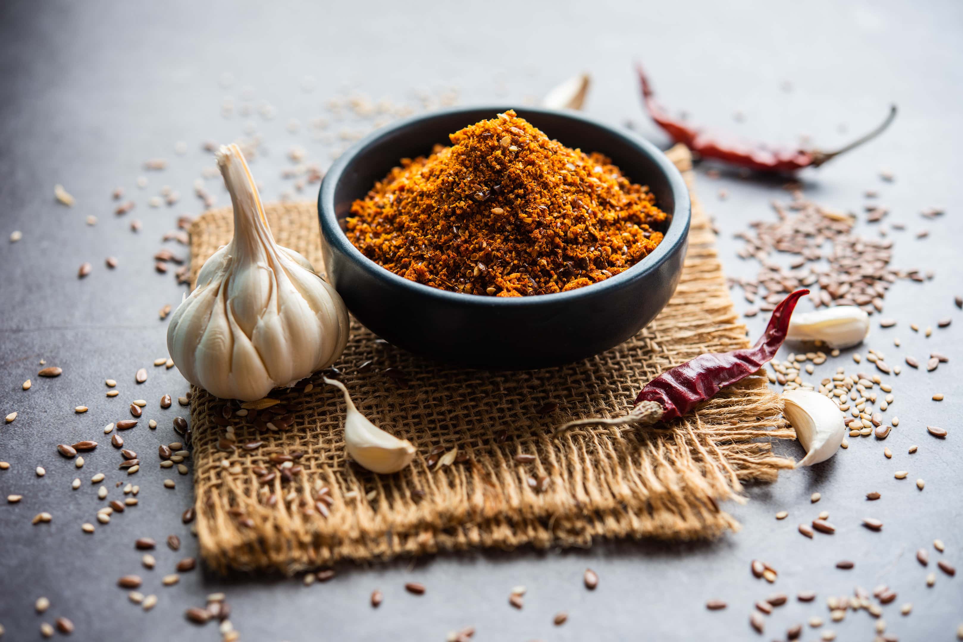 Spicy Slap Ya Mama seasoning with garlic and red peppers