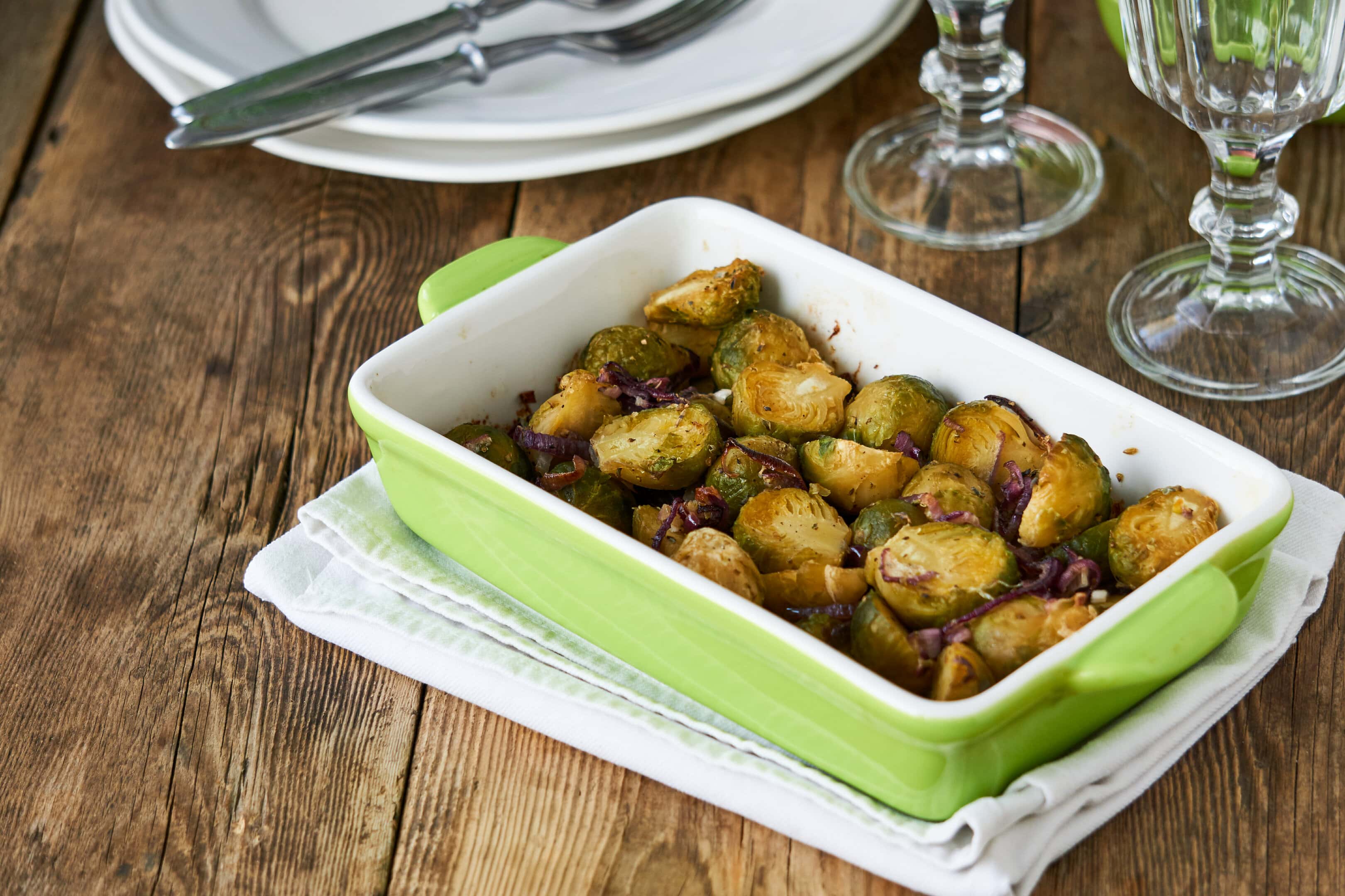 Tasty baked longhorn Brussel sprouts