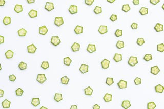 Okra slices — also known as bamia, ladies' fingers and gumbo