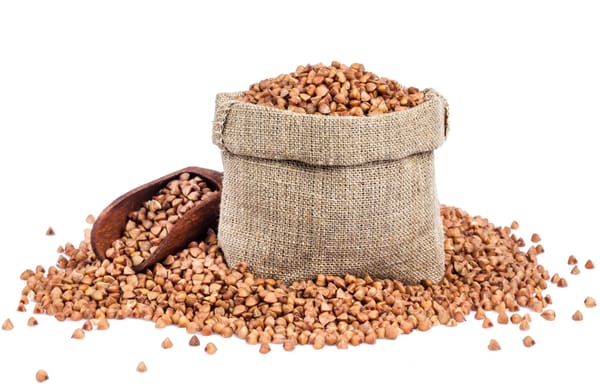 Buckwheat on isolated white background