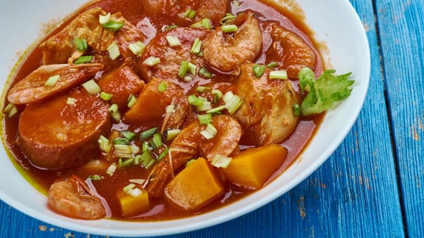 Chicken shrimp sausage Cajun Ninja gumbo