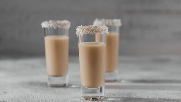 Creamy payday shot with crushed salty peanuts
