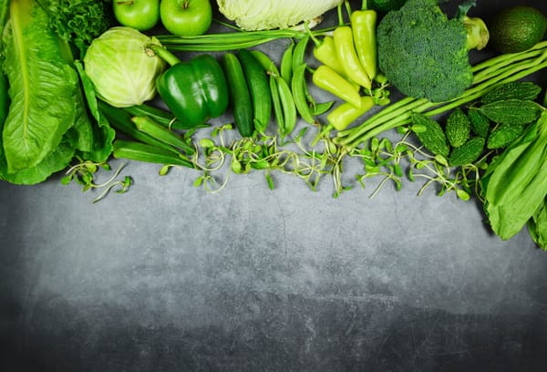 Green vegetables lettuce cabbage spinach and kale