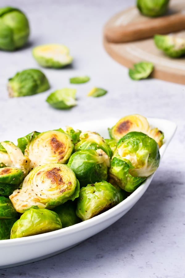 Oven roasted Brussels sprouts