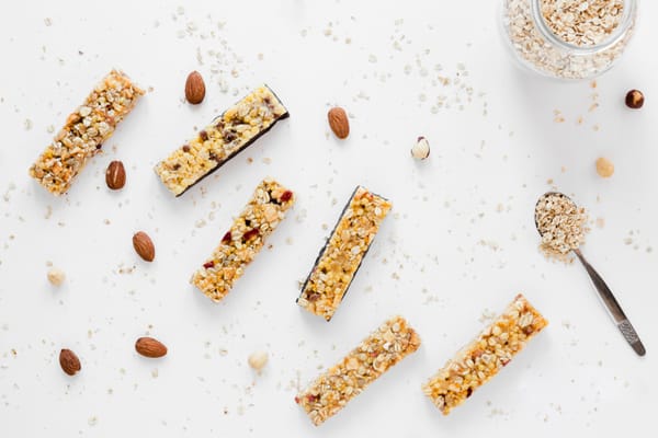 Homemade protein bars with oats and nuts