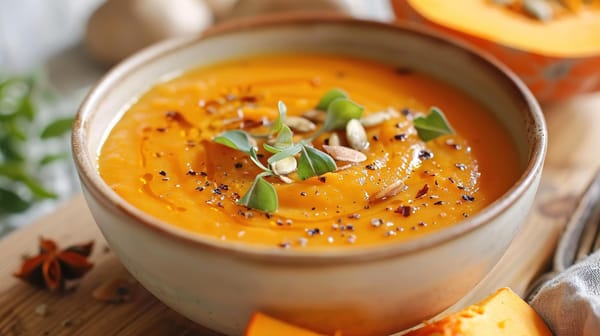 Roasted butternut squash soup
