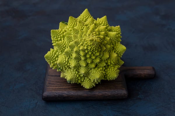 Romanesco on a cutting board
