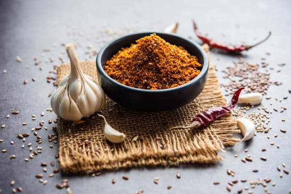 Spicy Slap Ya Mama seasoning with garlic and red peppers