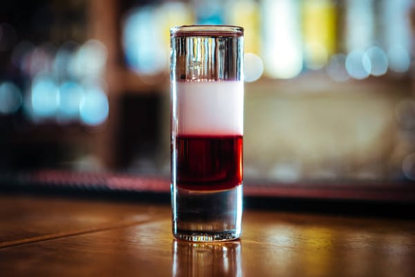 Sweet and tasty slippery nipple cocktail