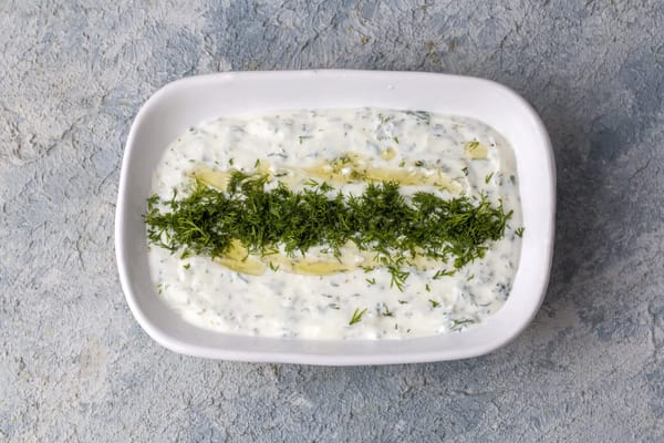 Tzatziki sauce with sour cream