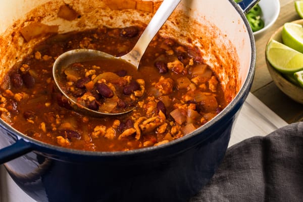 Bowl of homemade chili