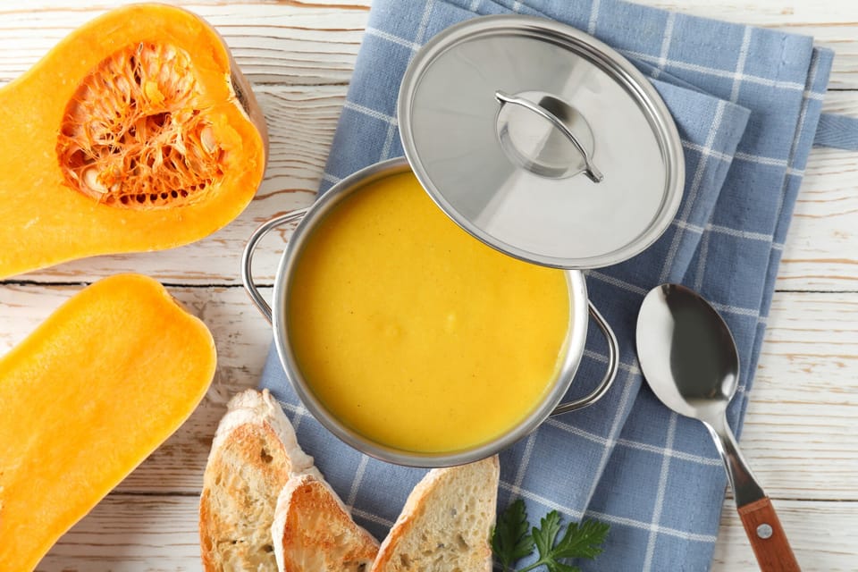 Slow cooker butternut squash soup