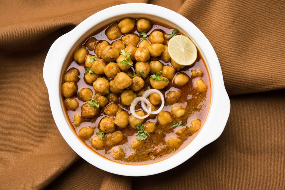 Kala Chana soup — traditional north Indian black chickpeas soup
