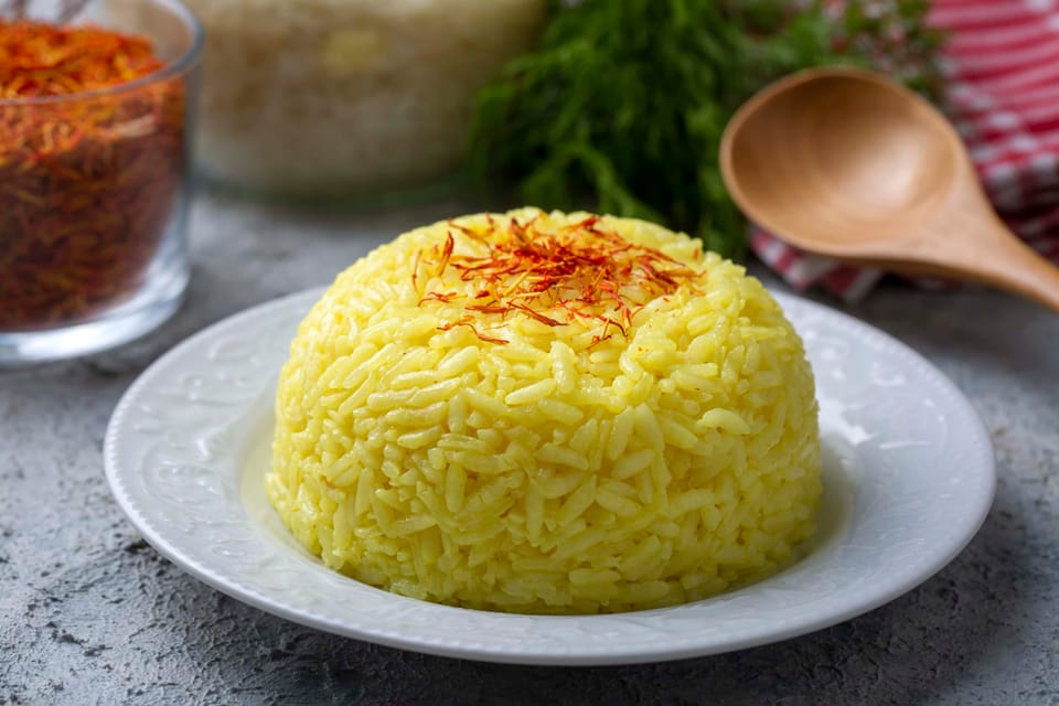 Mediterranean rice with a saffron
