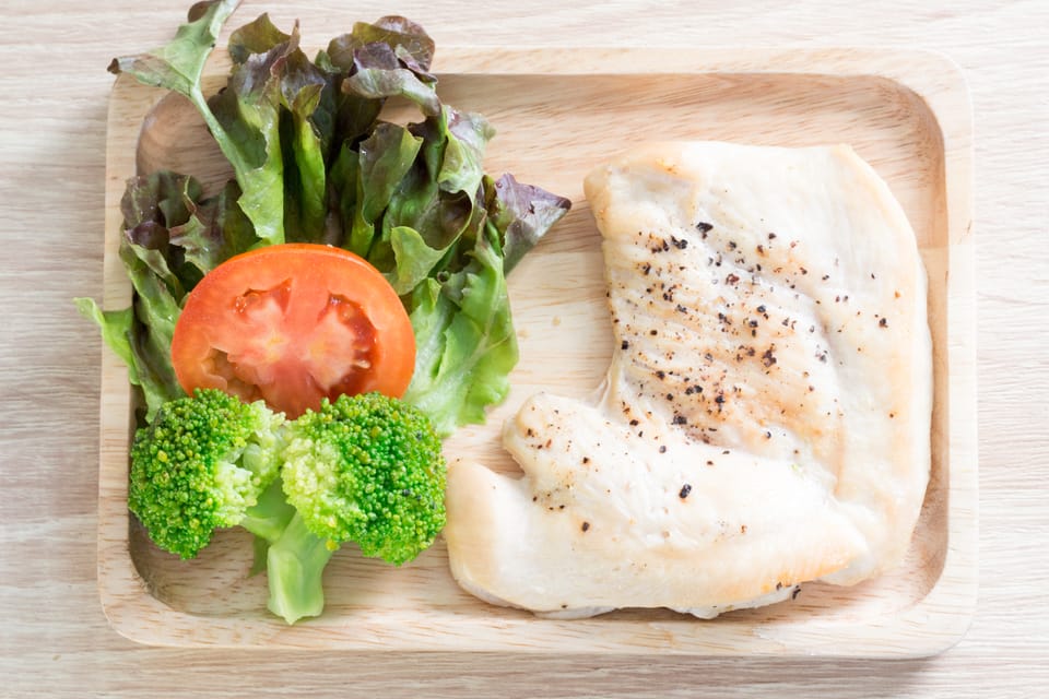 My low sodium chicken with a fresh-cut salad