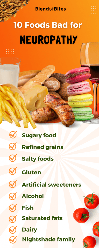 What foods are bad for neuropathy infographic