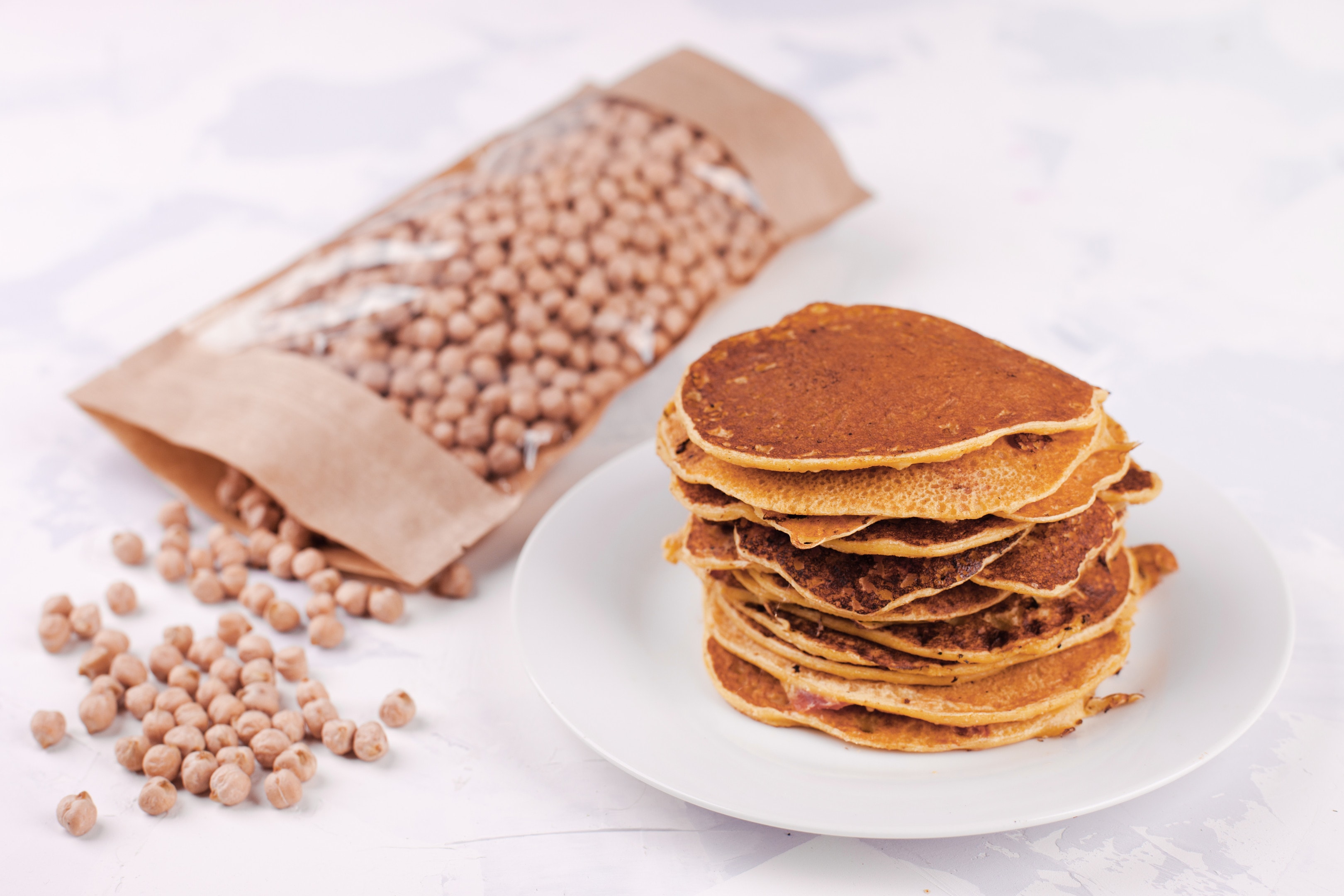 Chickpea flour pancakes fritters vegetarian