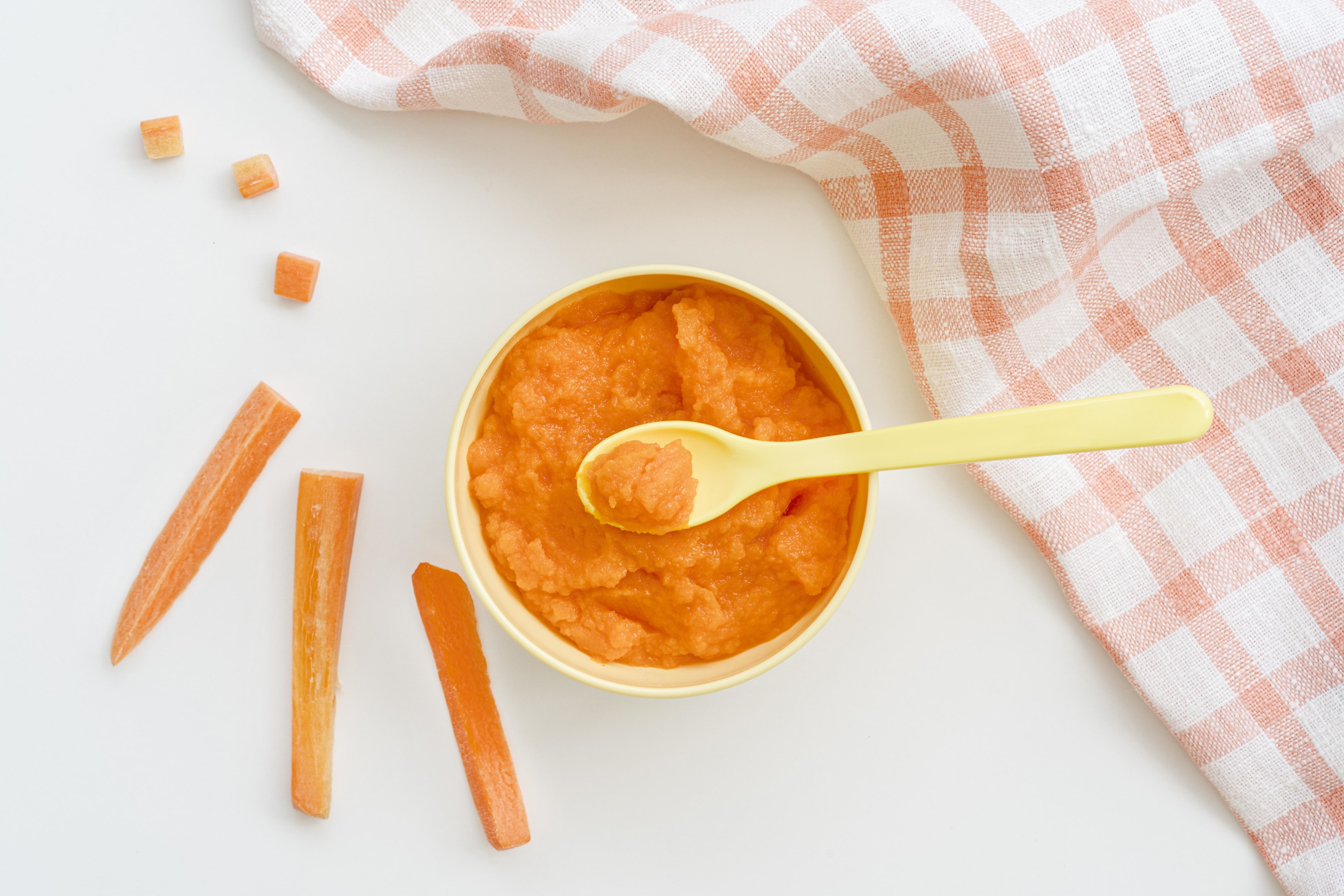 Bowl with carrot puree