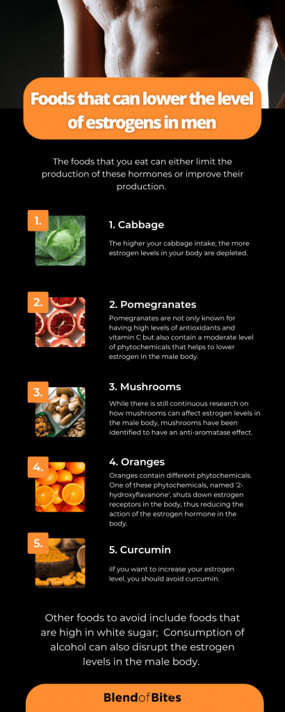 Foods that increase estrogen in males infographic