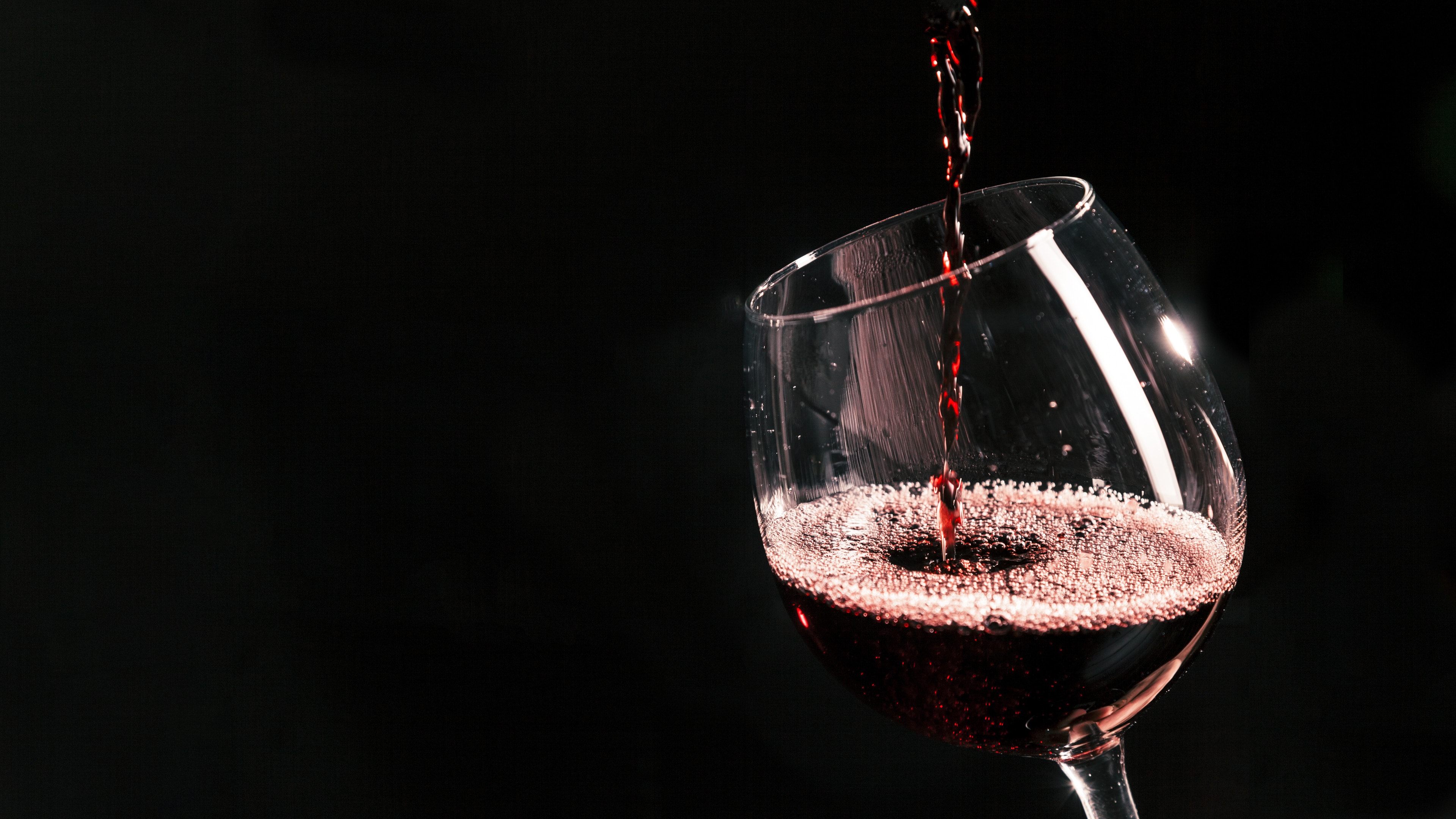 Red Wine Is Filling a Goblet