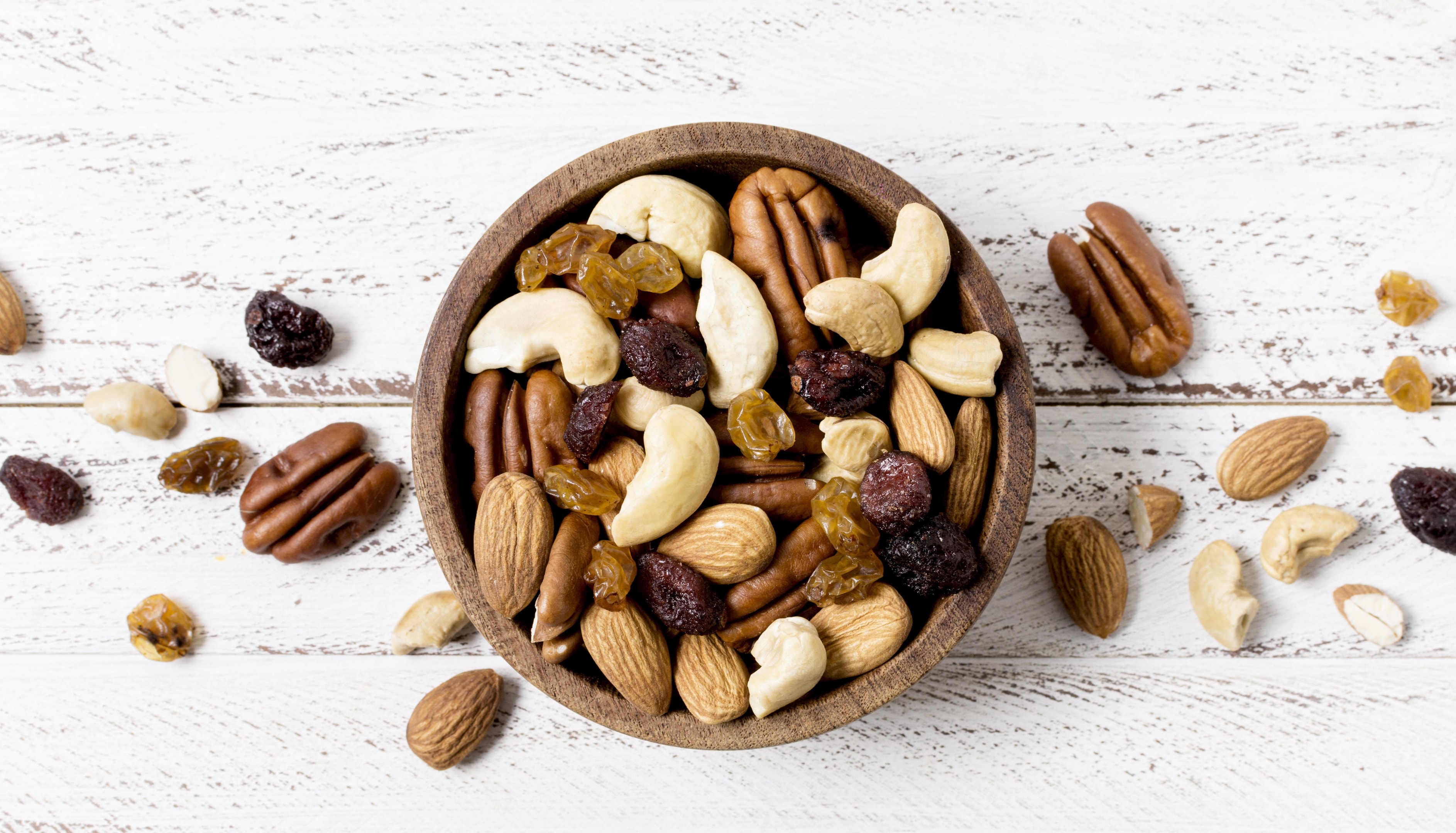 Bowl with assortment of nuts