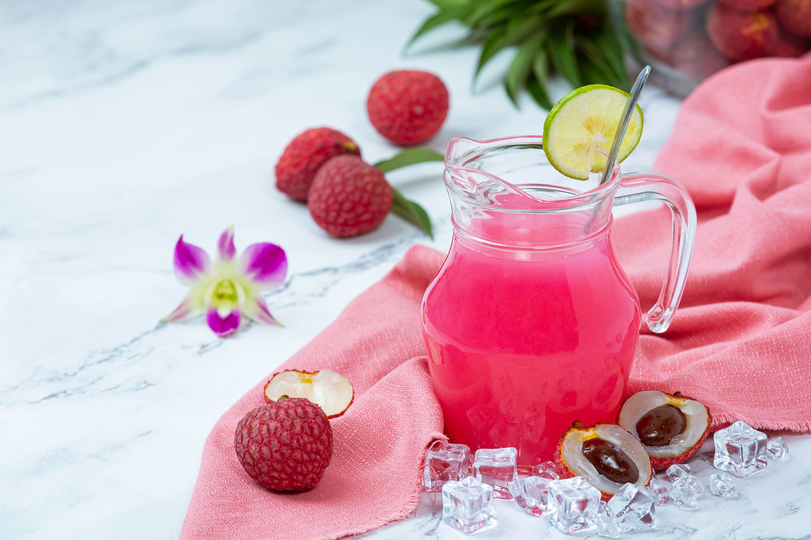 Lychee jelly Thai dessert