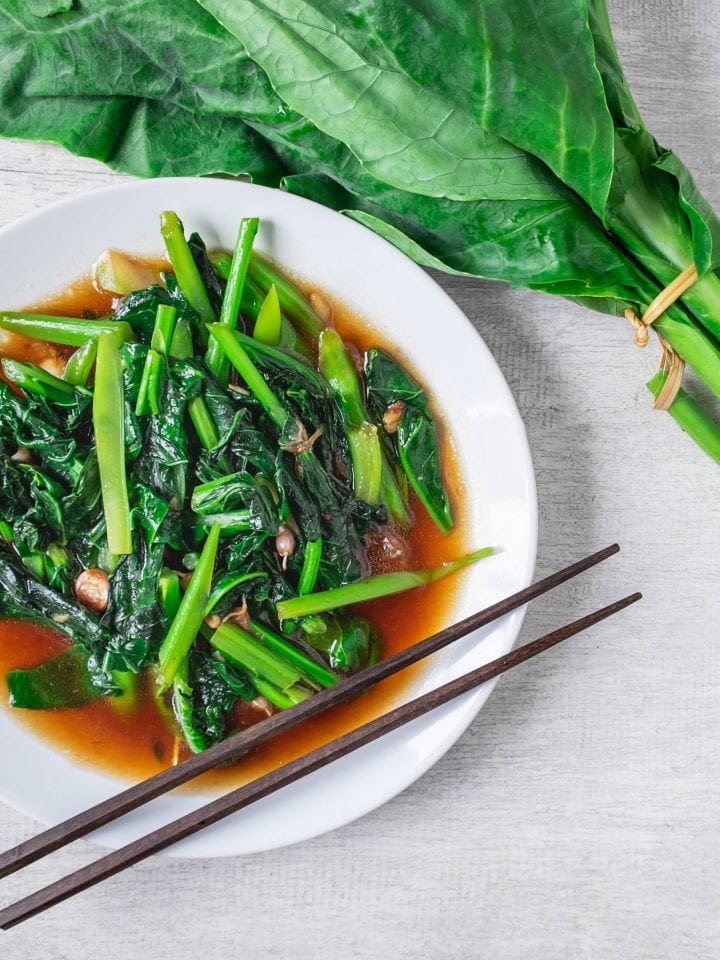 Chinese broccoli (Gai-lan) stir fry with oyster sauce