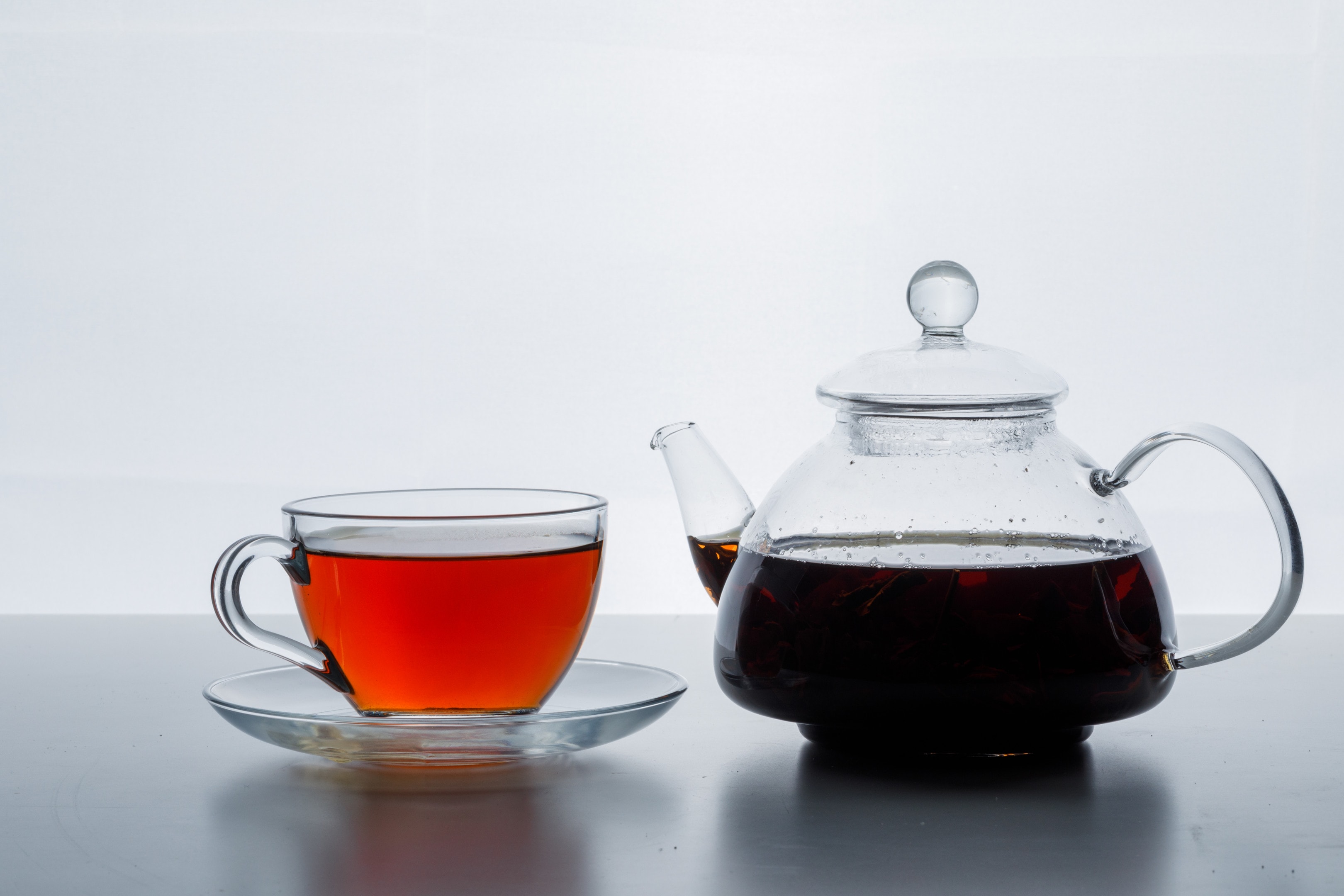 Brewed tea teapot of black soybean tea