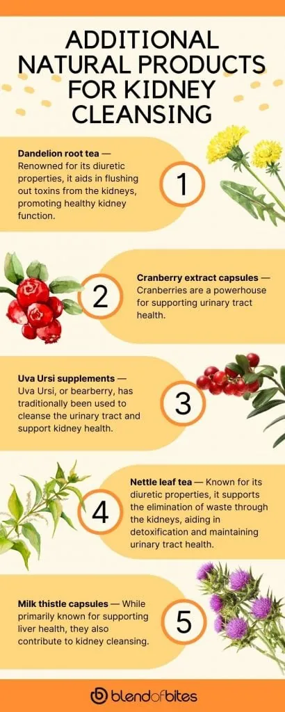 Infographic Additional natural products for kidney cleansing