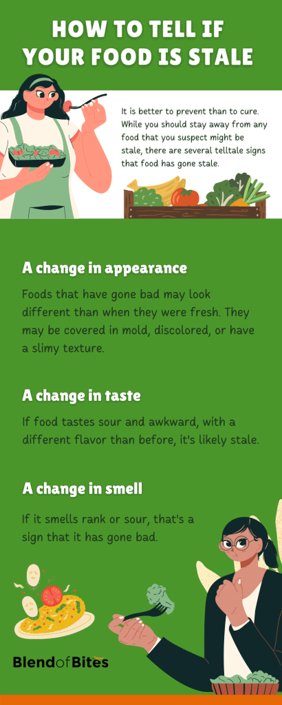 How to tell if your food is stale infographic
