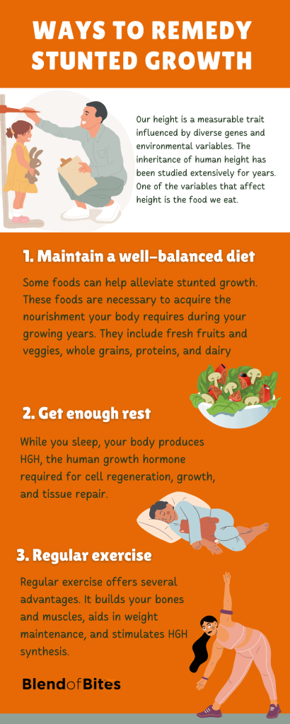 Ways to remedy stunted growth infographic