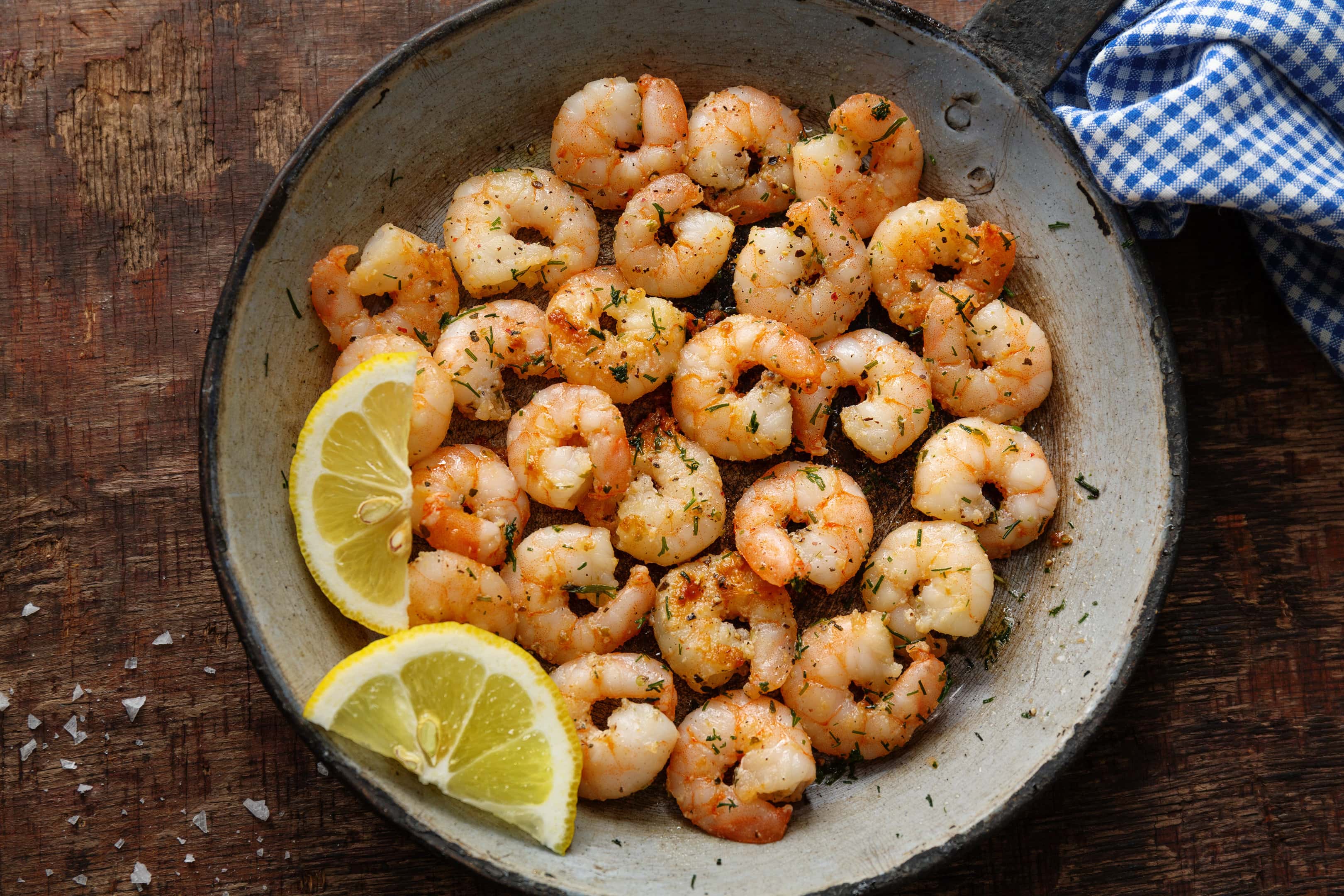 Tasty and appetizing shrimps scampi without wine recipe