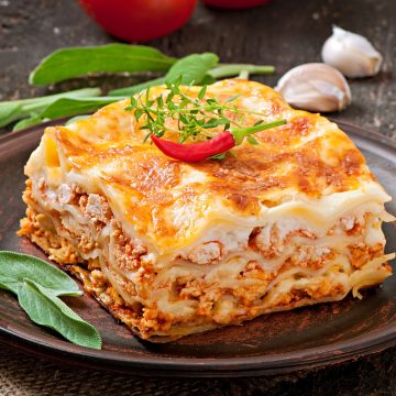 Classic lasagna with ricotta cheese