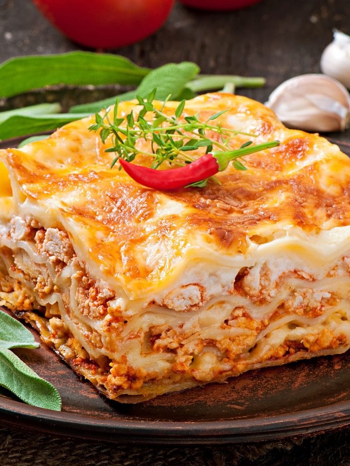 Classic lasagna with ricotta cheese