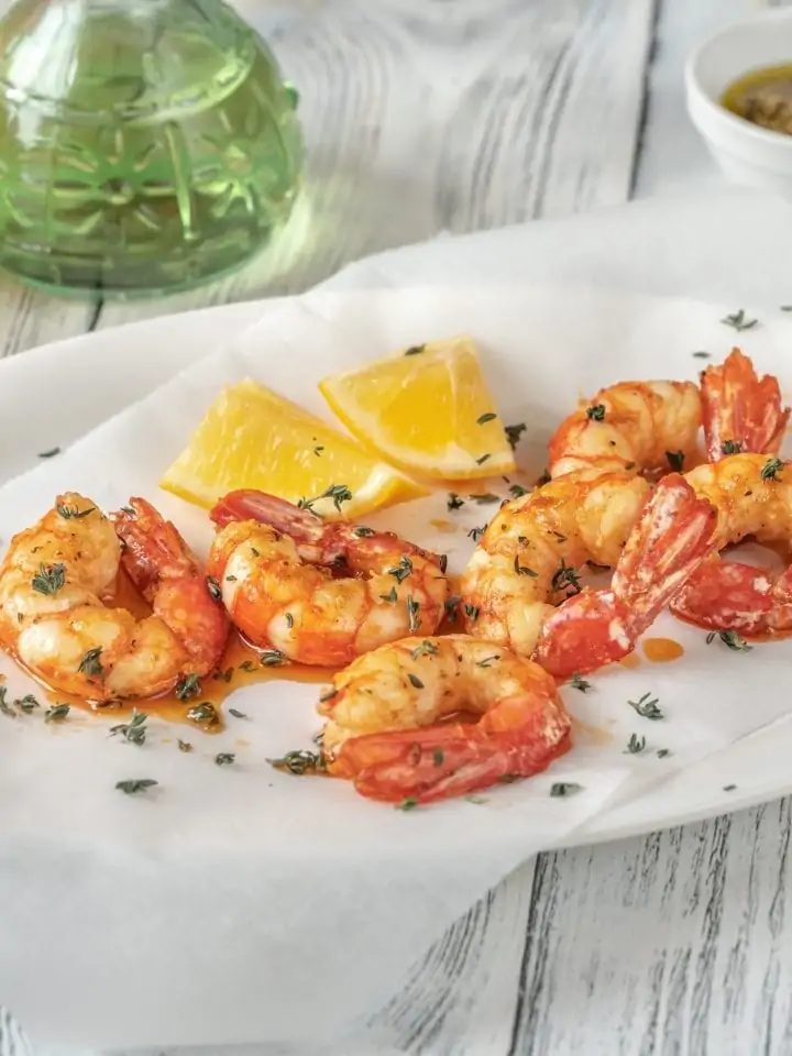 Firecracker shrimp with thyme and lemon