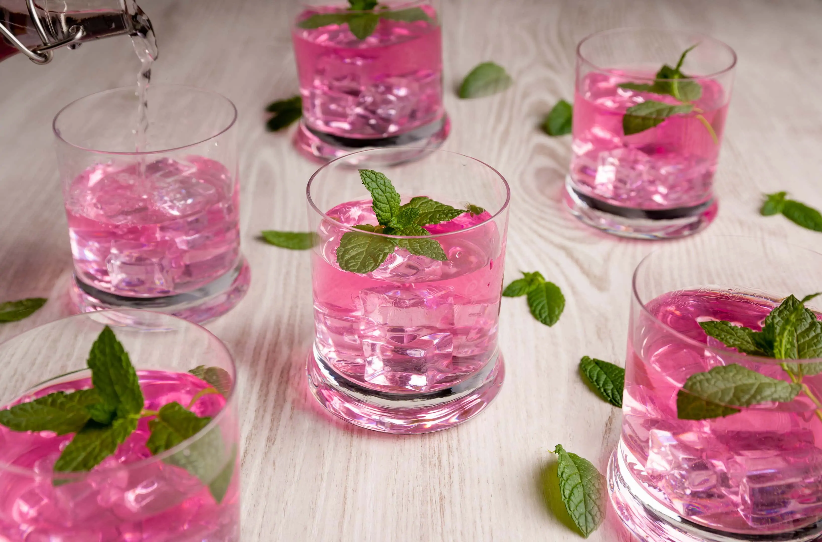 Glasses with Pink Whitney drink recipe