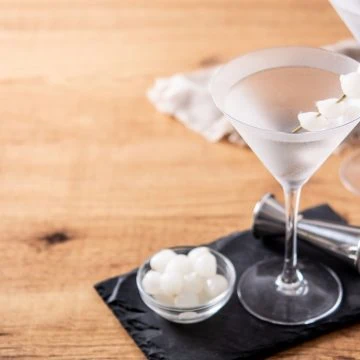 Lychee martini cocktail