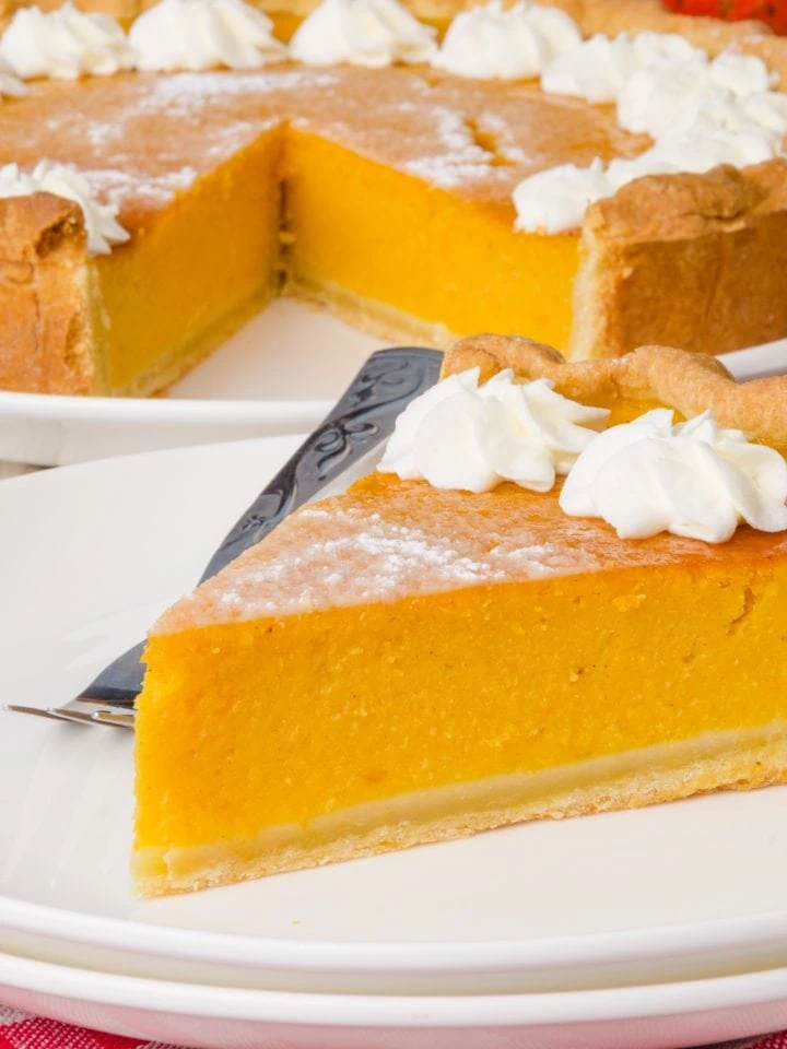 Traditional American grandma old fashioned sweet potato pie